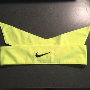 Nike neon yellow headband
